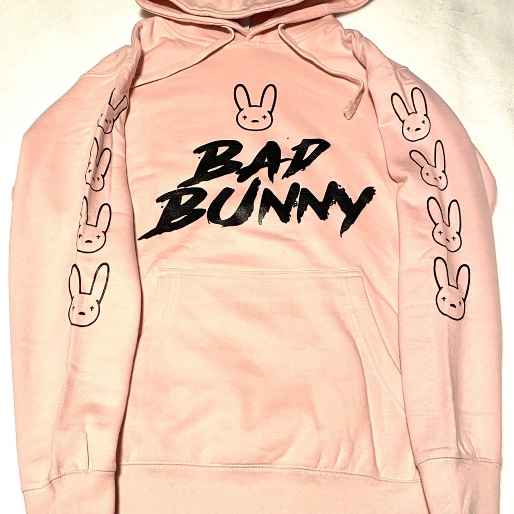 Bad bunny hoodie screen print